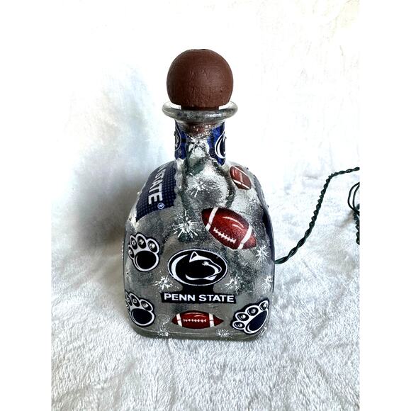 PENN STATE Designer Liquor Style Glass Bottle w/ Lights *Unique Gift Idea - Picture 8 of 9